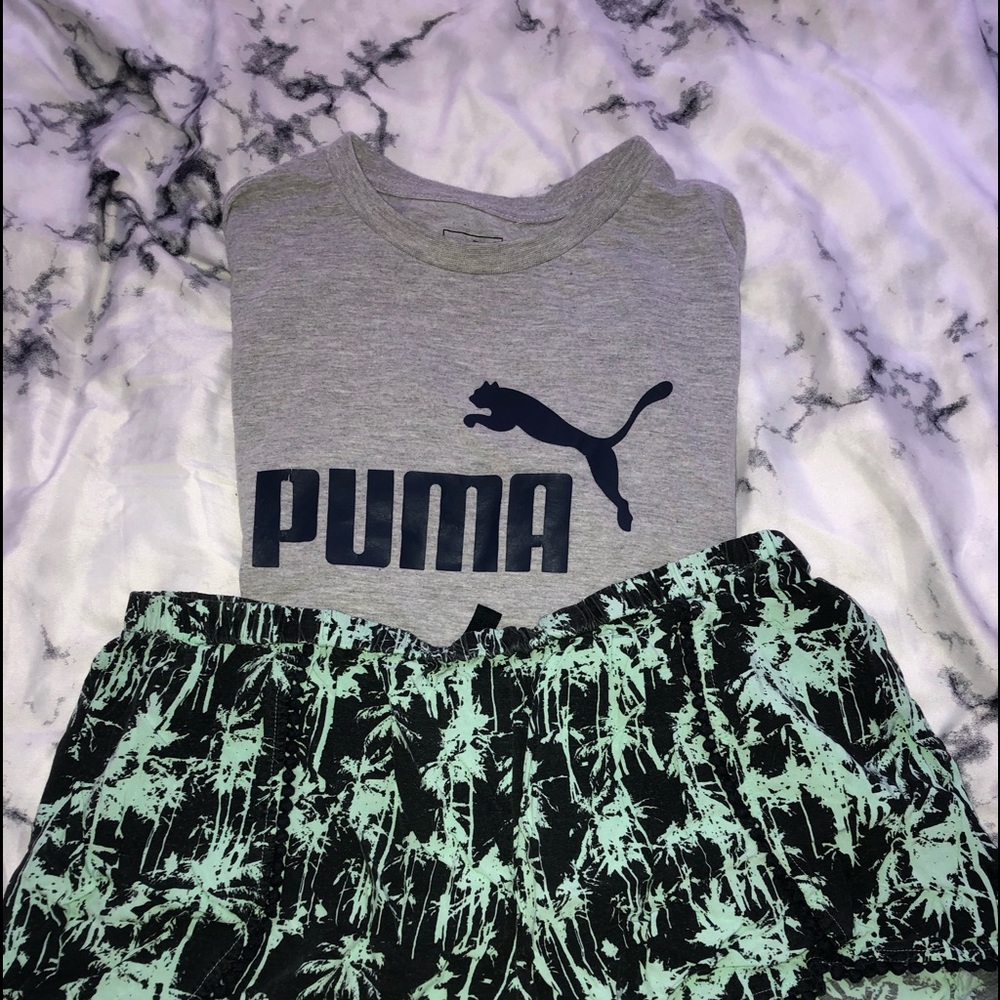 Puma t-shirt and shorts set
